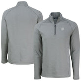 New York Yankees Cutter & Buck Peshastin Eco Fleece Recycled Raglan Quarter-Zip Top - Heather Gray - MLB Online