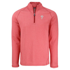 Philadelphia Phillies Cutter & Buck Peshastin Eco Fleece Recycled Raglan Quarter-Zip Top - Heather Red - MLB Online