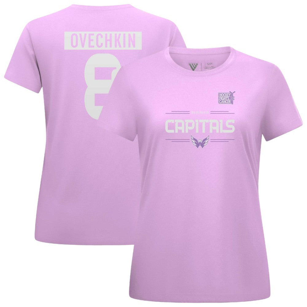 Alexander Ovechkin Washington Capitals Levelwear Women's Hockey Fights Cancer Anthem Name & Number T-Shirt - Lavender - NHL 202088224