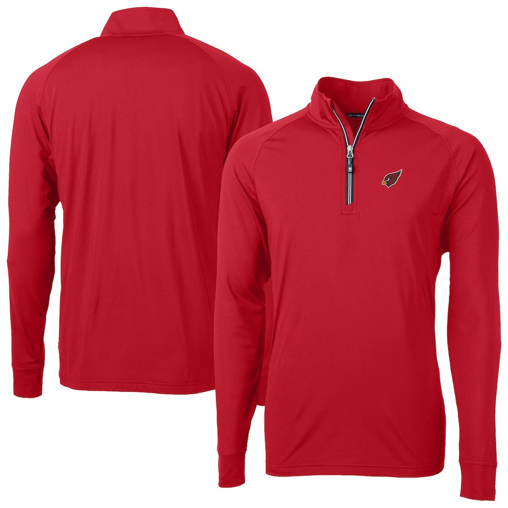 Arizona Cardinals Cutter & Buck Adapt Eco DryTec Raglan Quarter-Zip Jacket Red