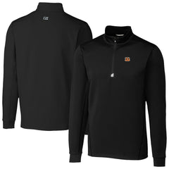 Cincinnati Bengals Cutter & Buck Traverse Stretch Quarter-Zip Top Black