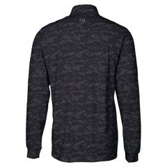Minnesota Vikings Cutter & Buck Traverse Camo Print Stretch Quarter-Zip Top Black