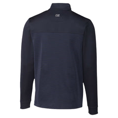 Seattle Seahawks Cutter & Buck Traverse Stripe Stretch DryTec Quarter-Zip Top Navy