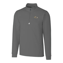 Baltimore Ravens Cutter & Buck Big & Tall Traverse Eco Tri-Blend DryTec Quarter-Zip Jacket Gray