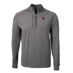 Kansas City Chiefs Cutter & Buck Big & Tall Adapt Eco Raglan Quarter-Zip Jacket Heather Black