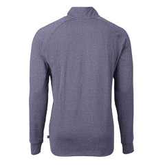 Seattle Seahawks Cutter & Buck Big & Tall Adapt Eco Raglan Quarter-Zip Jacket Heather Navy