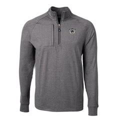 Las Vegas Raiders Cutter & Buck Big & Tall Adapt Eco Raglan Quarter-Zip Jacket Heather Black