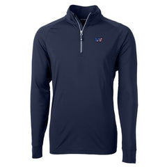 Washington Commanders Cutter & Buck Big & Tall Americana Adapt Eco DryTec Raglan Quarter-Zip Jacket Navy
