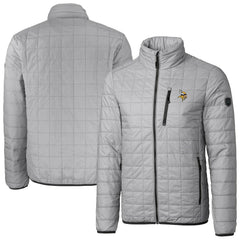 Minnesota Vikings Cutter & Buck Big & Tall Rainier PrimaLoft Eco Insulated Full-Zip Hoodie Puffer Jacket Gray