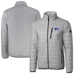 Seattle Seahawks Cutter & Buck Big & Tall Rainier PrimaLoft Eco Insulated Full-Zip Puffer Jacket Gray