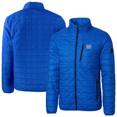 New York Giants Cutter & Buck Big & Tall Rainier PrimaLoft Eco Insulated Full-Zip Puffer Jacket Royal