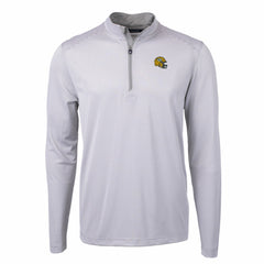 Green Bay Packers Cutter & Buck Big & Tall Virtue Eco Pique Micro Stripe Tri-Blend Quarter-Zip Jacket Gray