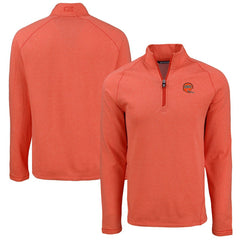 Cincinnati Bengals Cutter & Buck Peshastin Eco Fleece Tri-Blend Raglan Recycled Quarter-Zip Jacket Heather Orange