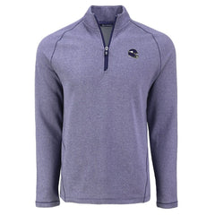 Minnesota Vikings Cutter & Buck Peshastin Eco Fleece Tri-Blend Raglan Recycled Quarter-Zip Jacket Heather Purple