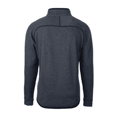 Detroit Lions Cutter & Buck Big & Tall Mainsail Sweater-Knit Raglan Half-Zip Jacket Heather Navy
