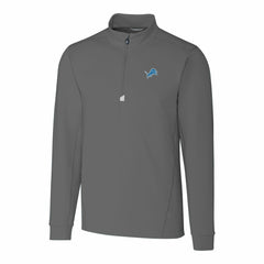 Detroit Lions Cutter & Buck Big & Tall Traverse Stretch Quarter-Zip Top Gray