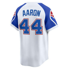 Hank Aaron Atlanta Braves Nike Throwback Cooperstown Collection Limited Jersey - White - Nike Sale