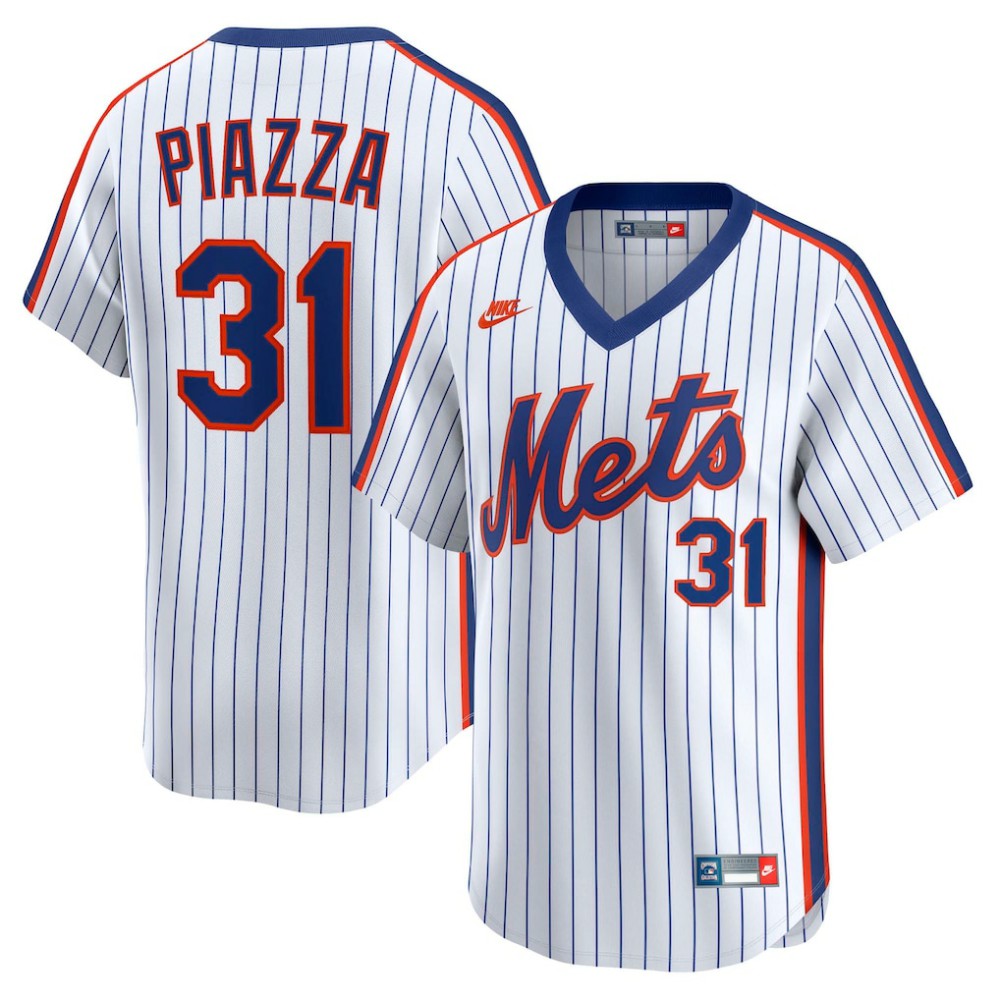 Mike Piazza New York Mets Nike Throwback Cooperstown Collection Limited Jersey - White - Nike on Sale