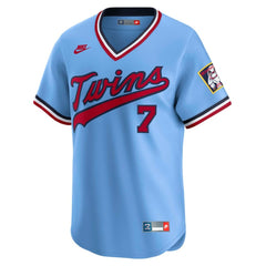 Joe Mauer Minnesota Twins Nike Throwback Cooperstown Collection Limited Jersey - Light Blue - Nike Online