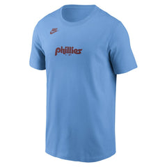 Philadelphia Phillies Nike Cooperstown Collection Wordmark T-Shirt - Light Blue - Nike on Sale