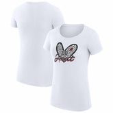 Miami Heat G-III 4Her by Carl Banks Women's Super-Slim Fit Lightweight Leopard Heart T-Shirt White