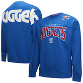 Denver Nuggets Hardwood Classics There & Back 2.0 Vintage Pullover Sweatshirt for sale Royal | Mitchell & Ness outlet