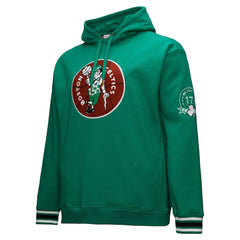 Boston Celtics Chainstitch Applique Vintage Heavyweight Pullover Hoodie Kelly Green | Mitchell & Ness US