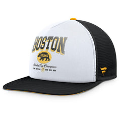 Boston Bruins Fanatics Decades Collection Foam Front Snapback Hat - White/Black - NHL 202097333