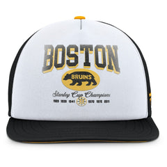Boston Bruins Fanatics Decades Collection Foam Front Snapback Hat - White/Black - NHL 202097333