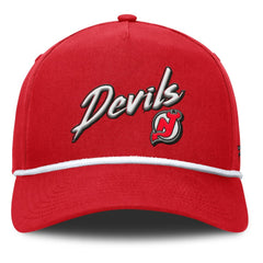 New Jersey Devils Fanatics Decades Collection A-Frame Rope Adjustable Hat - Red - NHL 202097350