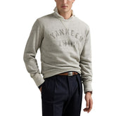New York Yankees Polo Ralph Lauren Pullover Sweatshirt - Heather Gray - MLB Online