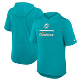 Nike Miami Dolphins Lockup Tri-Blend Hoodie T-Shirt Aqua