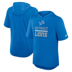 Nike Detroit Lions Lockup Tri-Blend Hoodie T-Shirt Blue