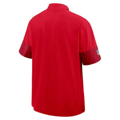Nike Kansas City Chiefs Sideline Short Sleeve Quarter-Zip Dri-FIT Coach Jacket Red