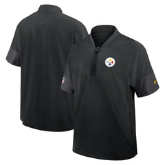 Nike Pittsburgh Steelers Sideline Short Sleeve Quarter-Zip Dri-FIT Coach Jacket Black