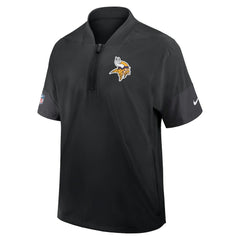 Nike Minnesota Vikings Sideline Short Sleeve Quarter-Zip Dri-FIT Coach Jacket Black