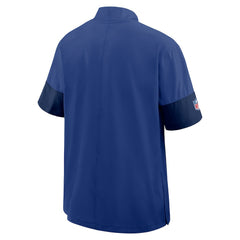 Nike New York Giants Sideline Short Sleeve Quarter-Zip Dri-FIT Coach Jacket Royal