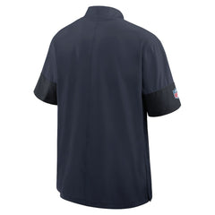 Nike Chicago Bears Sideline Short Sleeve Quarter-Zip Dri-FIT Coach Jacket Navy