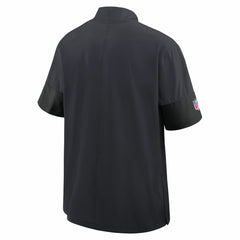 Nike Houston Texans Sideline Short Sleeve Quarter-Zip Dri-FIT Coach Jacket Navy