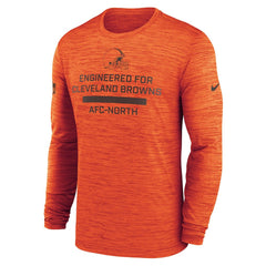 Nike Cleveland Browns Sideline Velocity Performance Long Sleeve T-Shirt - Orange