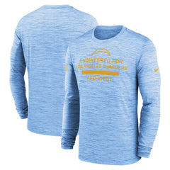 Nike Los Angeles Chargers Sideline Velocity Performance Long Sleeve T-Shirt - Powder Blue