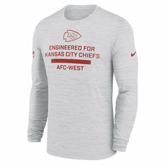 Nike Kansas City Chiefs Sideline Velocity Performance Long Sleeve T-Shirt - Ash