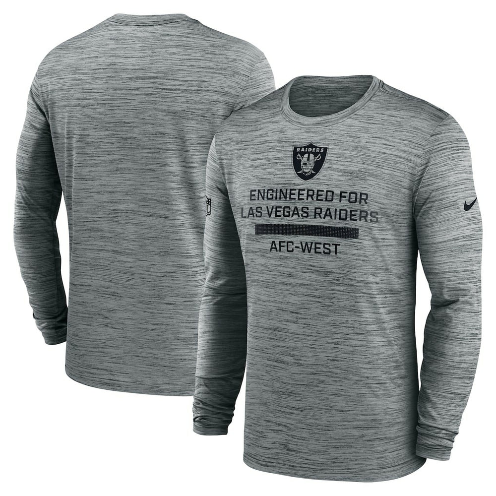 Nike Las Vegas Raiders Sideline Velocity Performance Long Sleeve T-Shirt - Gray
