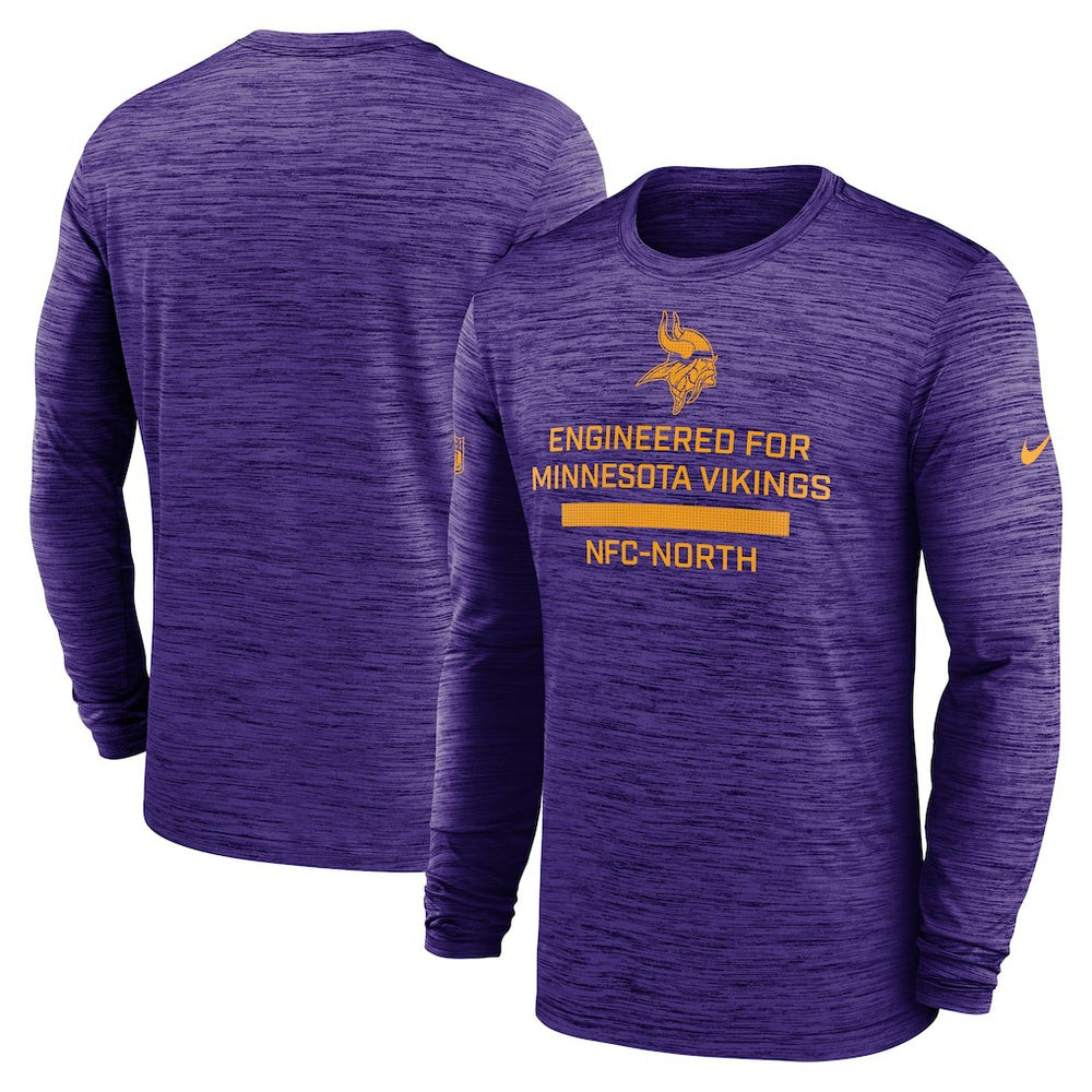 Nike Minnesota Vikings Sideline Velocity Performance Long Sleeve T-Shirt - Purple