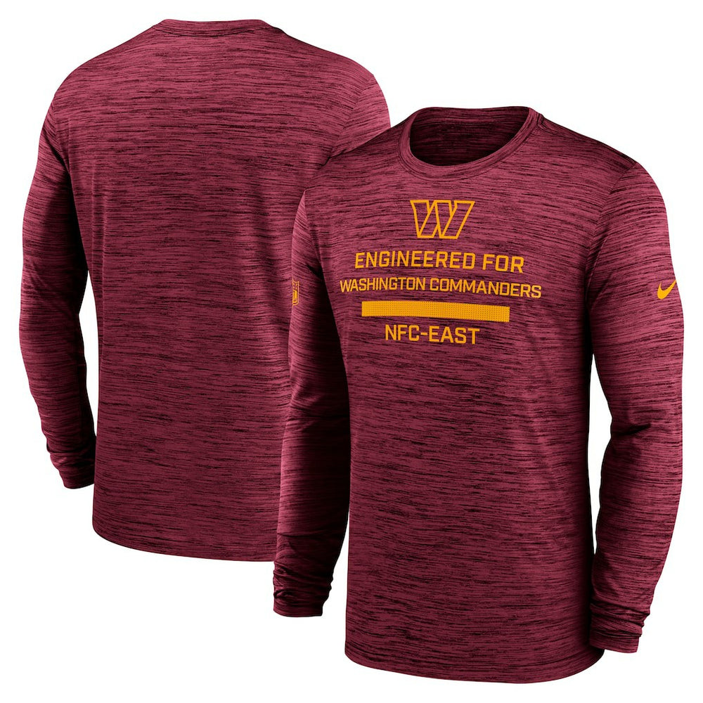 Nike Washington Commanders Sideline Velocity Performance Long Sleeve T-Shirt - Burgundy