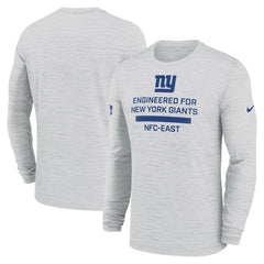 Nike New York Giants Sideline Velocity Performance Long Sleeve T-Shirt - Ash
