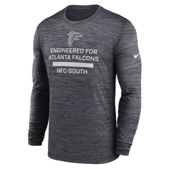 Nike Atlanta Falcons Sideline Velocity Performance Long Sleeve T-Shirt - Charcoal