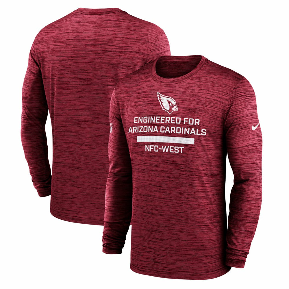 Nike Arizona Cardinals Sideline Velocity Performance Long Sleeve T-Shirt - Cardinal