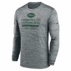 Nike New York Jets Sideline Velocity Performance Long Sleeve T-Shirt - Gray