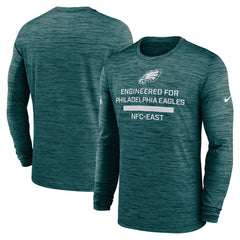 Nike Philadelphia Eagles Sideline Velocity Performance Long Sleeve T-Shirt - Midnight Green